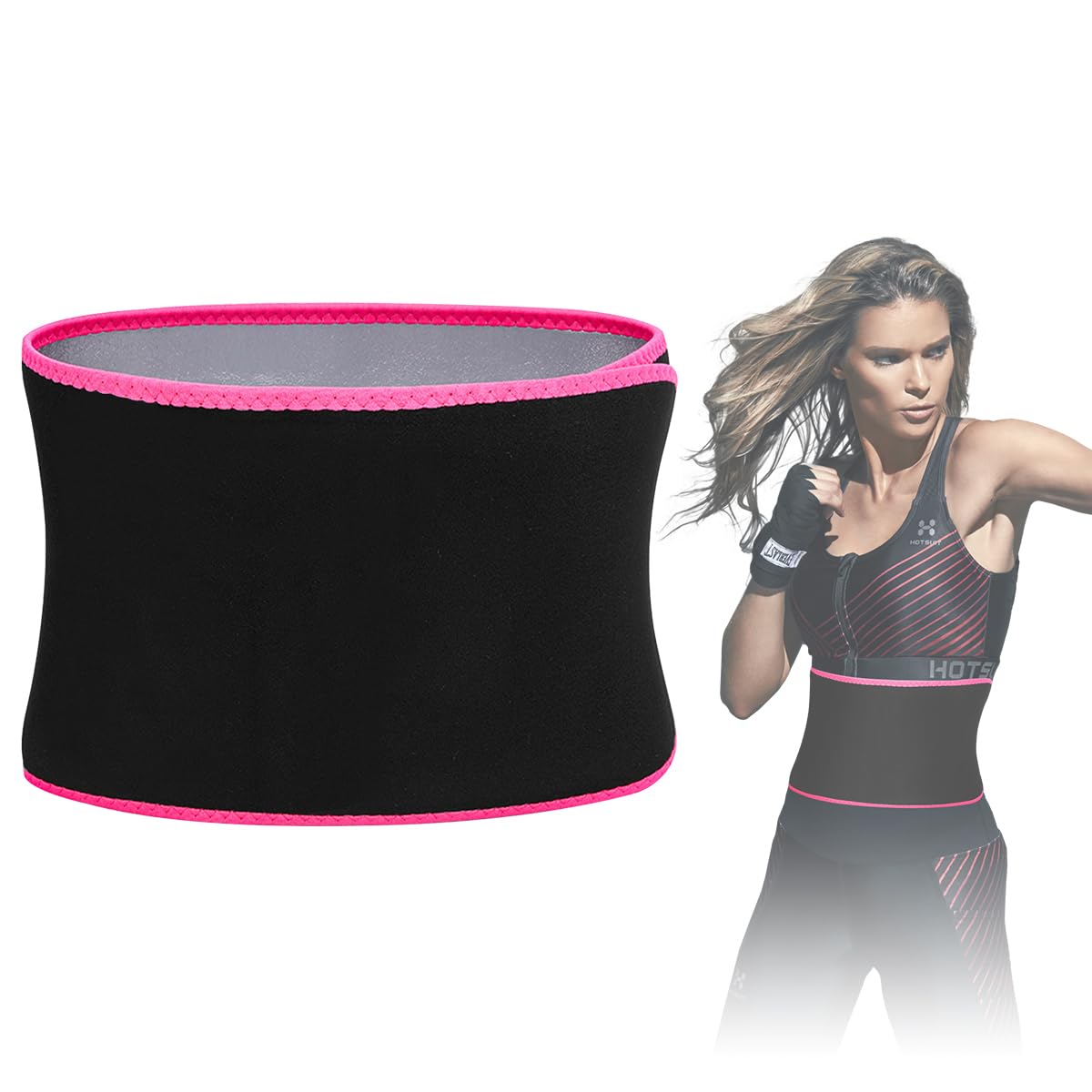Proberos Waist Trimmer/Tummy Control Belt, Fitness Compression Waist Band Neoprene Waist Trimmer Unisex Adjustable, Waist Trainer Back and Lumbar Support Wrap with Sauna Suit Effect Proberos Waist Trimmer/Tummy Control Belt, Fitness Compression Waist Band Neoprene Waist Trimmer Unisex Adjustable, Waist Trainer Back and Lumbar Support Wrap with Sauna Suit Effect